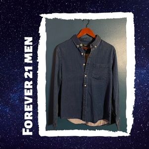 Denim Forever 21 Men Button Up